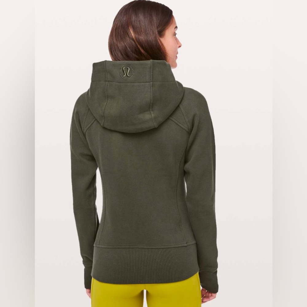 Lululemon Scuba Hoodie *Light Cotton Fleece in Dark Olive Size 6 - Picture 8 of 9
